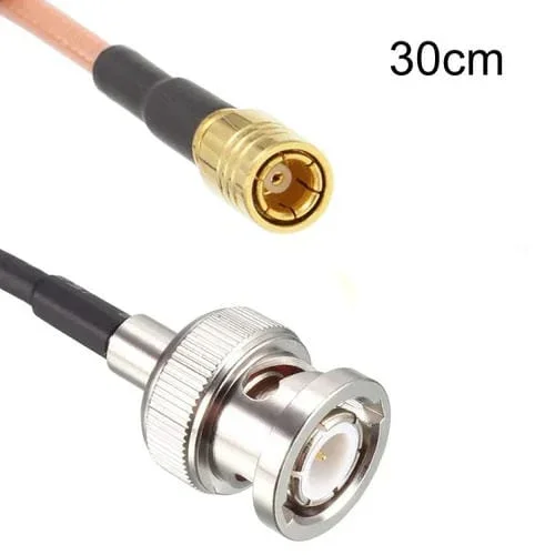 Cable Coaxial RF RG316 de 30 cm BNC Macho a SMB Hembra Adaptador de Extensión