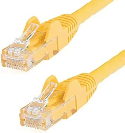 Cable de 1,5m Cat6 Ethernet de Red Amarillo – RJ45 sin Enganches – 24AWG