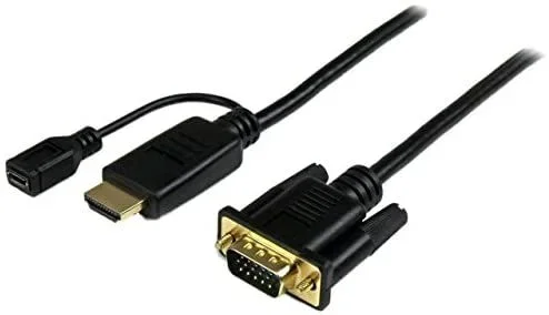 cable de 3m conversor activo hdmi a vga – adaptador 1920×1200 1080p,3 años