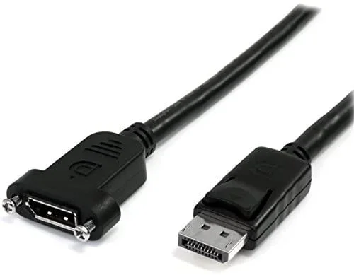 Cable de 91cm DisplayPort de Montaje en Panel – 4K x 2K – Cable DisplayPort 1.2 de Extensión de Vídeo Macho a Hembra – Cable para Monitor DP