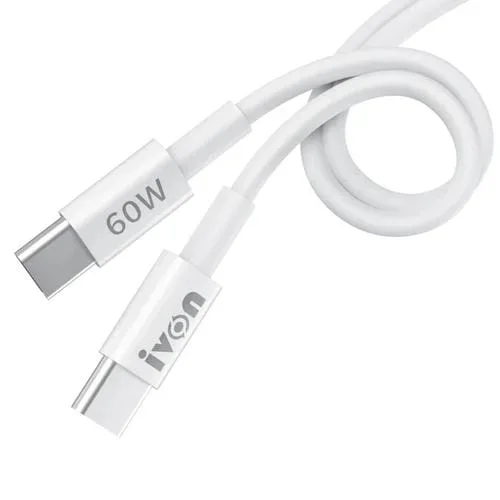 Cable de carga rápida Ivon CA203 60W PD USB-C a USB-C 1m