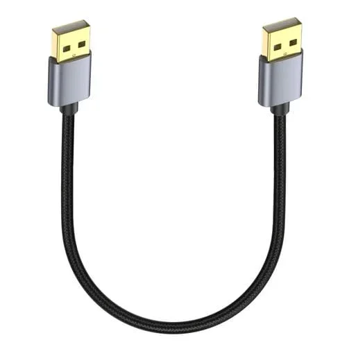 Cable de Carga y Datos Extensión USB 2.0 Macho a Macho 0,3 m