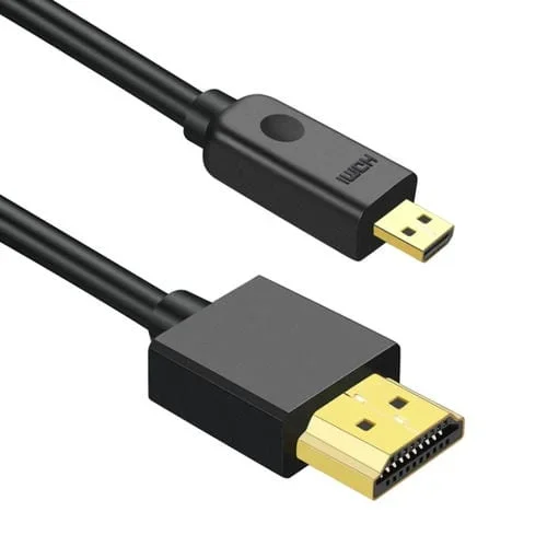 Cable de Conexión de Video HDMI a Micro HDMI 4K UHD 18 Gbps 0,3 m (Negro)