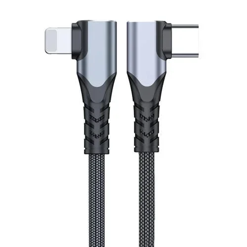 Cable de Datos Adc-009 USB-C a 8 Pines Doble Codo 20 W (0,4 m)