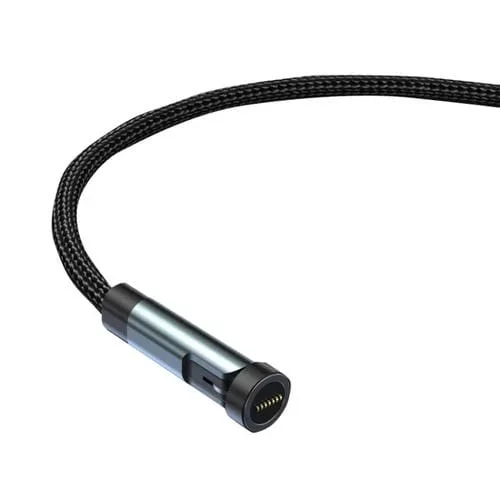 Cable de Datos Cc57 Magnético Giratorio 540 Grados Carga Rápida 2 m (Negro)