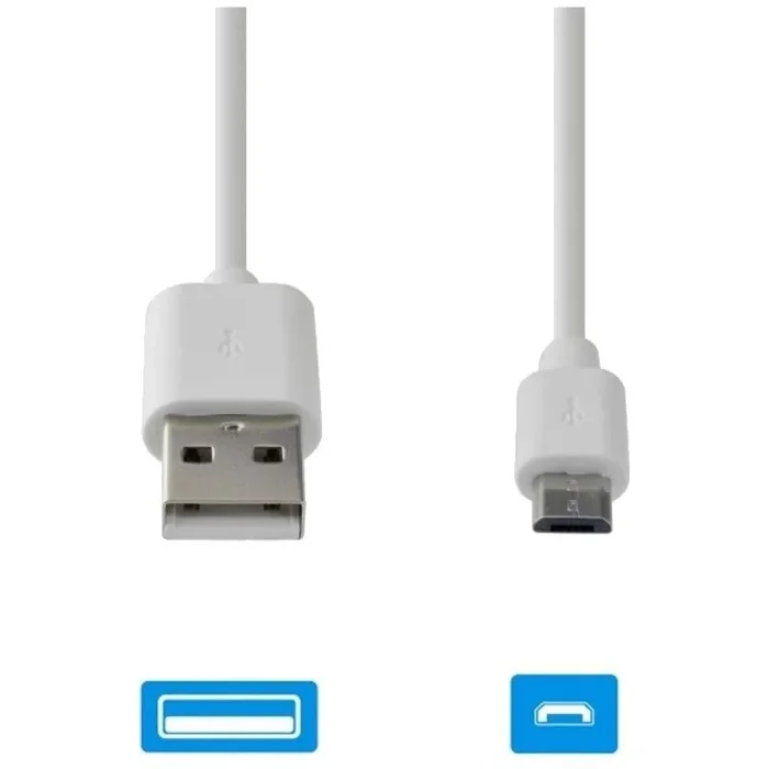 Cable de datos usb-microusb grab’n go gng-123 blanco – 2a – 2m