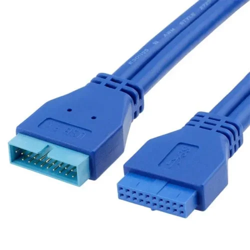 Cable de Extensión USB 3.0 20 Pin Hembra a Masculina para Placa Base 5Gbps 50 cm