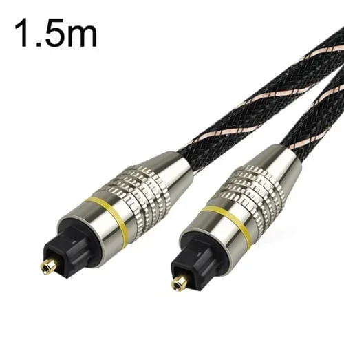 Cable de Fibra Óptica Audio Digital Alta Definición EMK HB/A6.0 SPDIF 1,5 m (Blanco y Negro)
