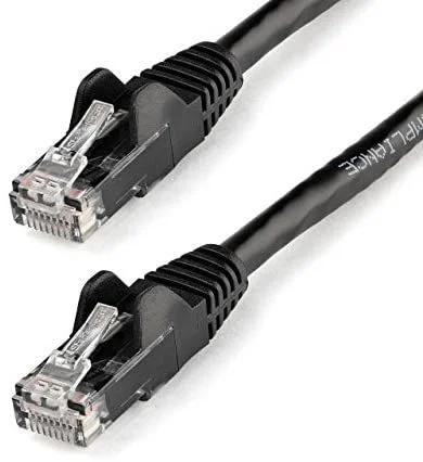 Cable de Red Ethernet Snagless Sin Enganches Cat 6 Cat6 Gigabit 0,5m – Negro