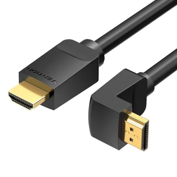 Cable hdmi 2.0 4k acodado vention aaqbi/ hdmi macho – hdmi macho/ 3m/ negro