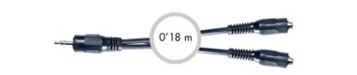 Cable JACK 3,5 ST A 2 JACK 3,5mm Hembra Mono