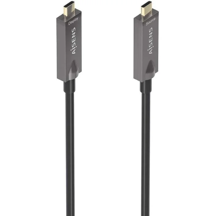 Cable usb 3.1 tipo-c aisens a157-0883/ usb tipo-c macho – usb tipo-c macho/ hasta 60w/ 10gbps/ 15m/ negro