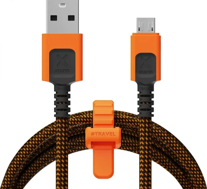 Cable xtreme usb-a a micro usb 1.5m negro/naranja xtorm