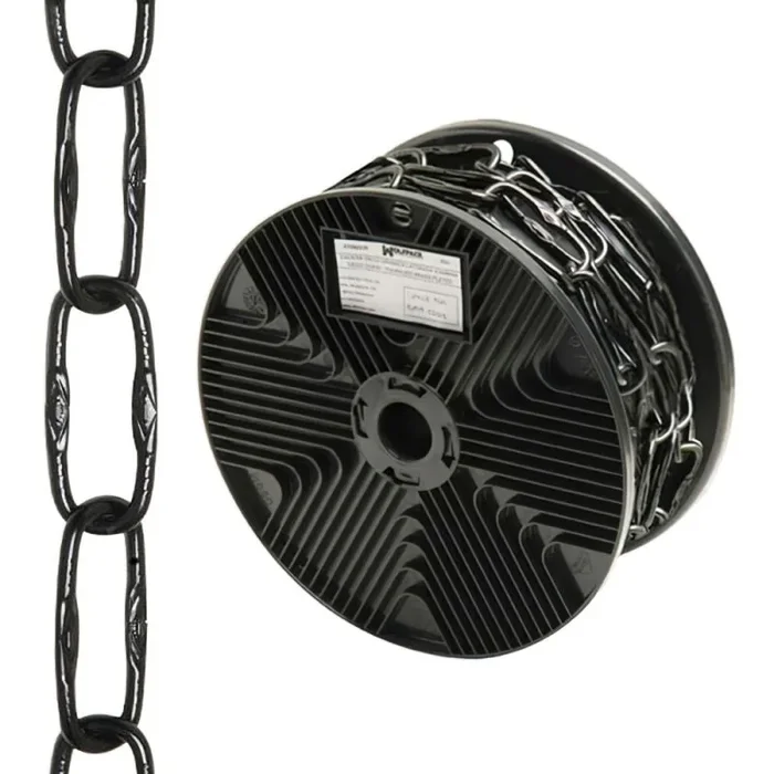 Cadena Decorativa Grabada Negra 4,0×46 mm. Rollo 20 metros