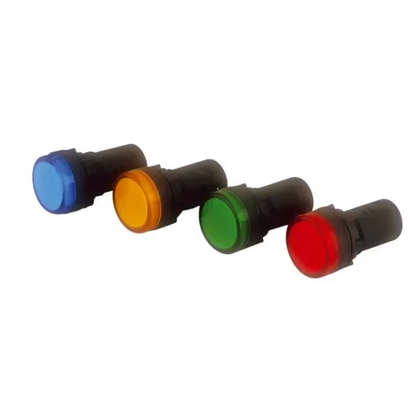 Caja 10 Pilotos alto brillo con LED multichip de 230 V Electro Dh 12.760/230, color ambar, 8430552101900