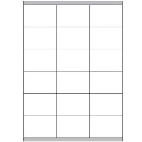 Caja 100 hojas etiquetas blancas con márgenes-láser/inyección de tinta/fotocopiadoras-70×48 mm megastar lp4ms-7048