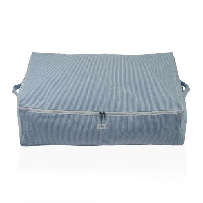 Caja de almacenamiento versa corduroy 50 x 20 x 70 cm azul