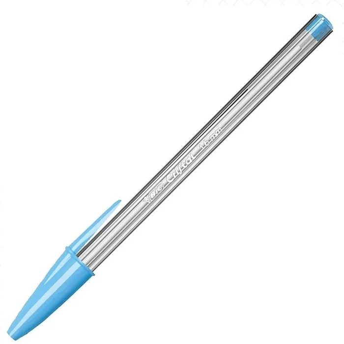 Caja de bolígrafos de tinta de aceite bic cristal fun 929074/ 20 unidades/ turquesas