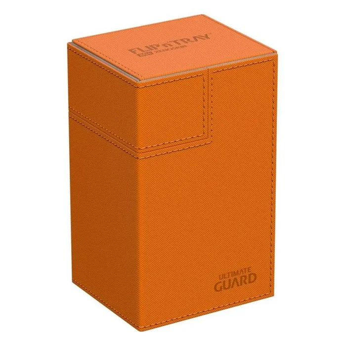 Caja de cartas ultimate guard flip ‘n’ tray xenoskin 80+ tamaño estándar naranja