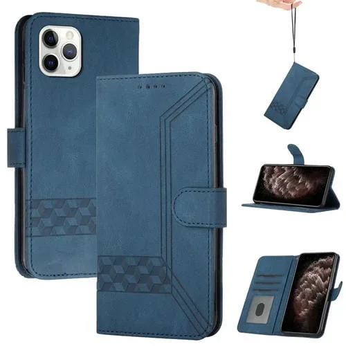 Caja de Piel Cúbica para iPhone 11 Pro (Azul)