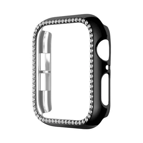 Caja de Reloj para Apple Watch Series 3/2/1 38mm PC Hueca con Revestimiento (Negro)