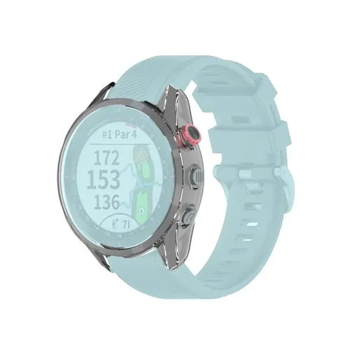 Caja de Reloj Silicona TPU para Garmin Enfoque S62 (Blanco Transparente)