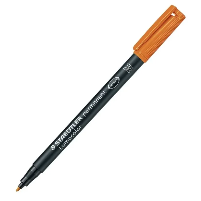 Caja de rotulador permanente staedtler lumocolor 317/ 1mm/ naranja 10 unidades