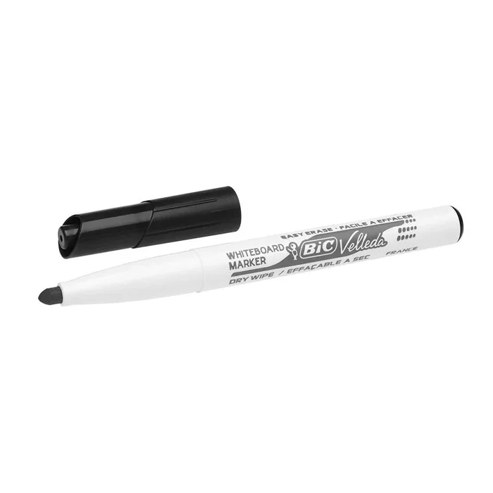 Caja de rotuladores para pizarra bic velleda 9581711/ 2mm/ 12 unidades/ negros