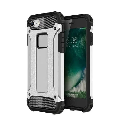 Caja de Teléfono combinada Magic Armor TPU + PC para iPhone 8 (Plata)