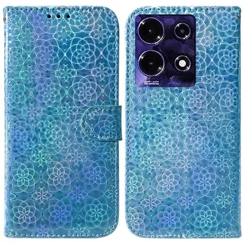 Caja de Teléfono de Cuero para Infinix Note 30I con Hebilla Magnética (Azul)