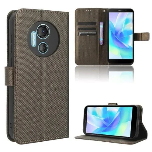 Caja de Teléfono para Doogee X97 y X97 Pro de Cuero con Textura de Diamante (Marrón)