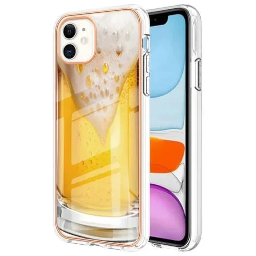 Caja de Teléfono para iPhone 11 Imd Doble Cara Mármol Galvanizado (Cerveza de Barril)