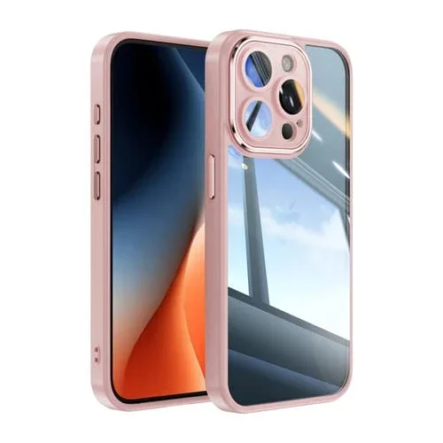 Caja de Teléfono para iPhone 13 Pro Armadura de TPU Híbrida Acrílica a Prueba de Golpes (Rosa)