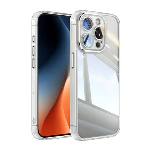 Caja de teléfono para iPhone 13 Pro Max a prueba de golpes con armadura de TPU híbrida acrílica (Transparente)