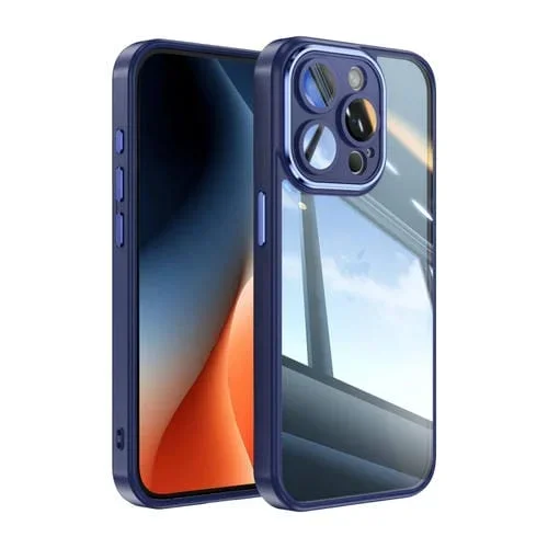 Caja de Teléfono para iPhone 14 Pro con Armadura de TPU Híbrida Acrílica a Prueba de Golpes (Azul)