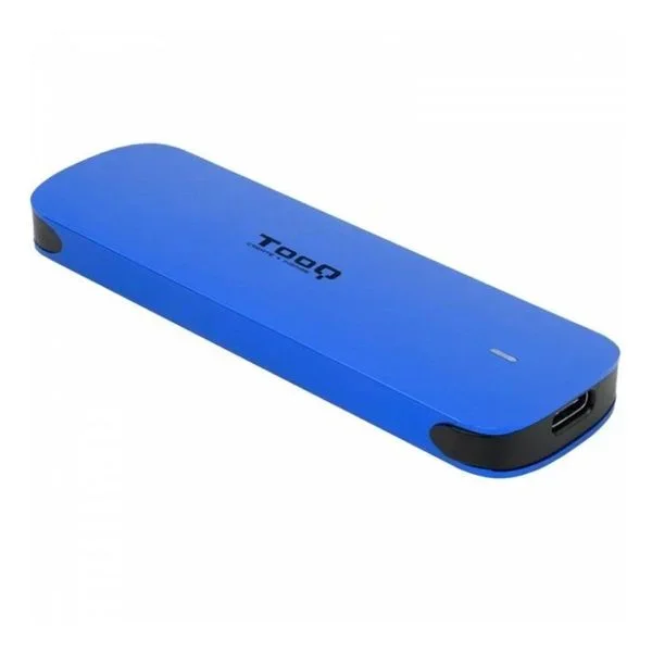 Caja externa tooq tqe-2201bl para m.2 nvme pcie usb 3.1 gen2 aluminio azul