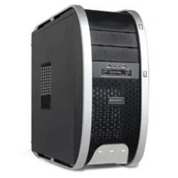 Caja ordenador semitorre atx phoenix 3806 gaming 2 usb hd audio. negro y plateado con lector tarjetas sin fuente
