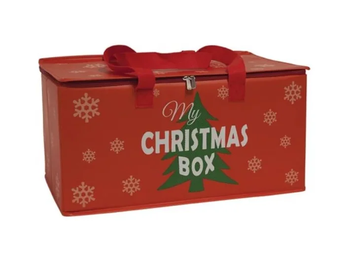 Caja para guardar accesorios de navidad – 50 x 30 cm – rojo