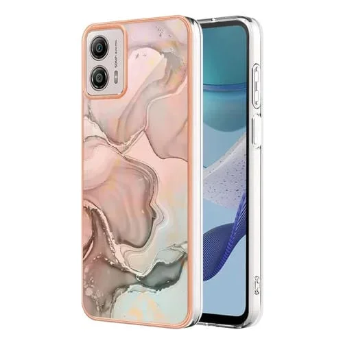 Caja para Motorola Moto G53 Imd Doble Cara Mármol Galvanizado (Oro Rosa)