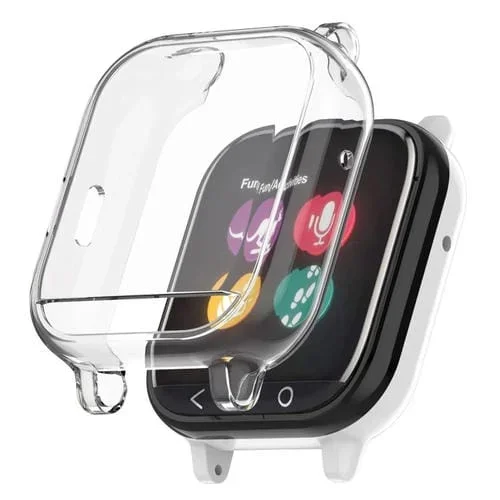 Caja Protectora para Gizmo Watch 1 Series para Niños Cobertura Completa TPU Galvanoplastia (Blanco Transparente)