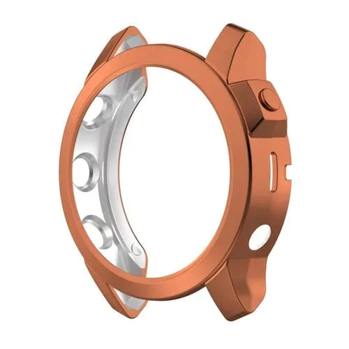 Caja Reloj TPU Garmin Fenix 7S Shock A Prueba De Choques (Oro Rosa)