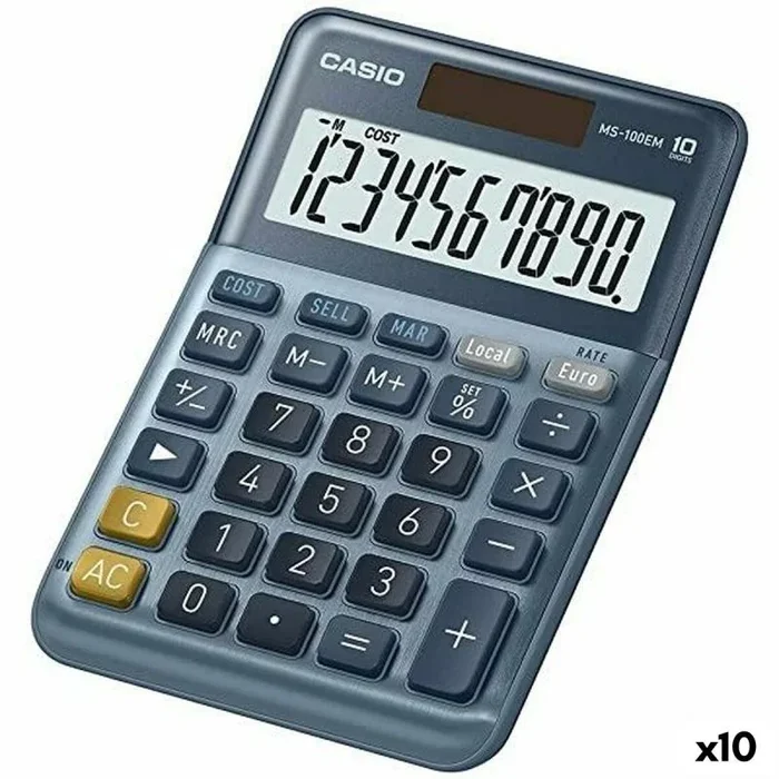 Calculadora casio ms-100em azul (10 unidades)