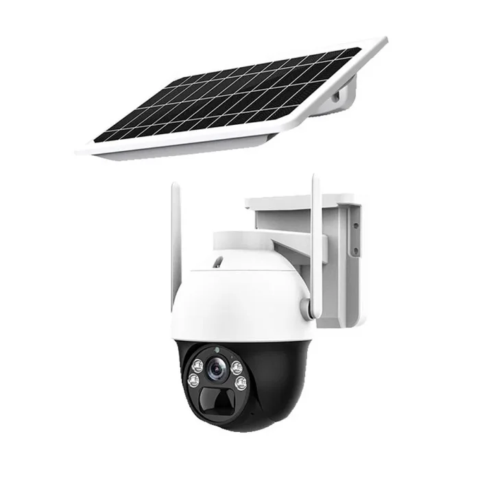 Camara Ip Pt Motorizada 2,8mm 2k 4g Lte Bateria Nivian Nv-cam02s-solar4g