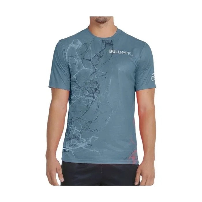 Camiseta de Manga Corta Hombre Bullpadel Casiop 414 Azul Cielo – Marca: Bullpadel – EAN: 8445402641383 – Talla: S