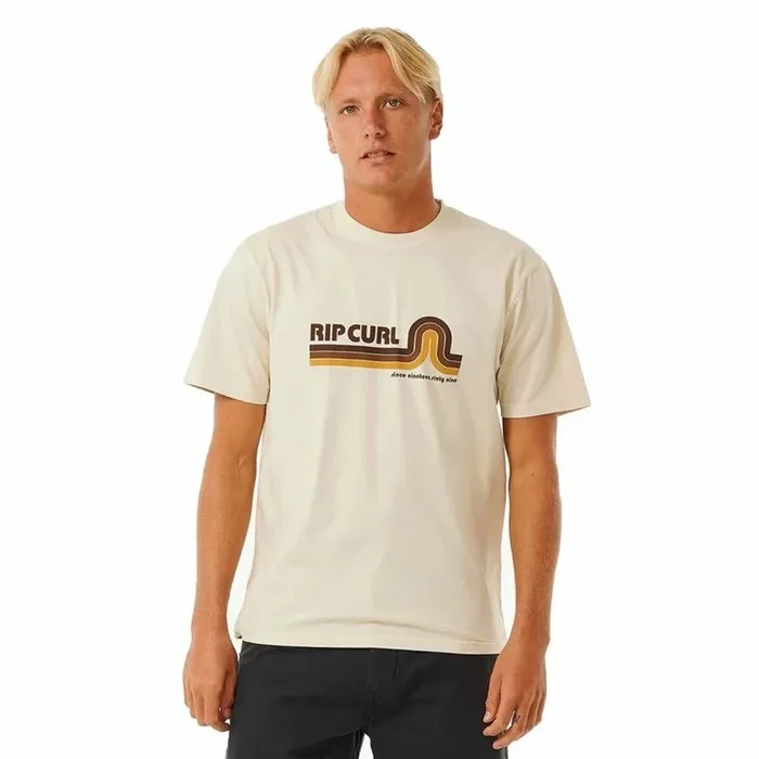 Camiseta de Manga Corta Hombre Rip Curl Surf Revival Mumma Blanco Cálido S