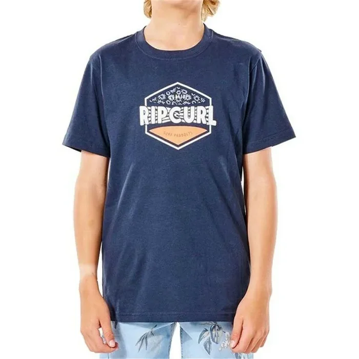 Camiseta de Manga Corta Infantil Rip Curl Filler Tee B Azul 8 Años