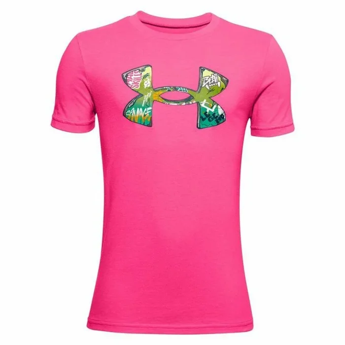 Camiseta de Manga Corta Infantil Under Armour UA Tech Rosa 18-20 años