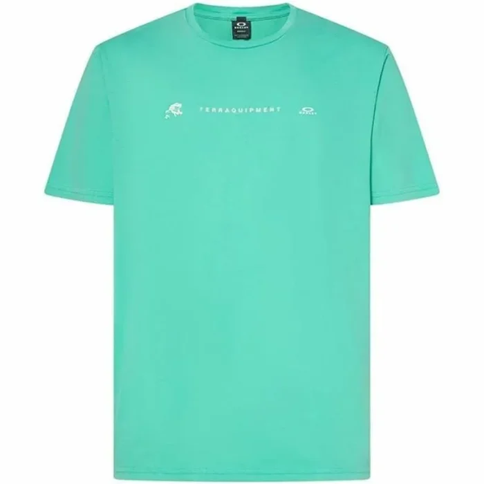Camiseta Deportiva de Manga Corta Oakley Mtl Terra Aguamarina S