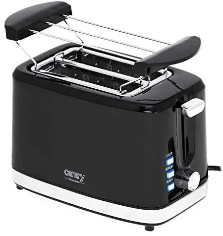 Camry Premium CR 3218 tostadora 6 2 rebanada(s) 900 W Negro, Plata