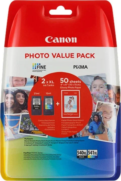 Canon PG-540XL/CL541XL cartucho de tinta 2 pieza(s) Original Alto rendimiento (XL) Negro, Cian, Amarillo, Magenta